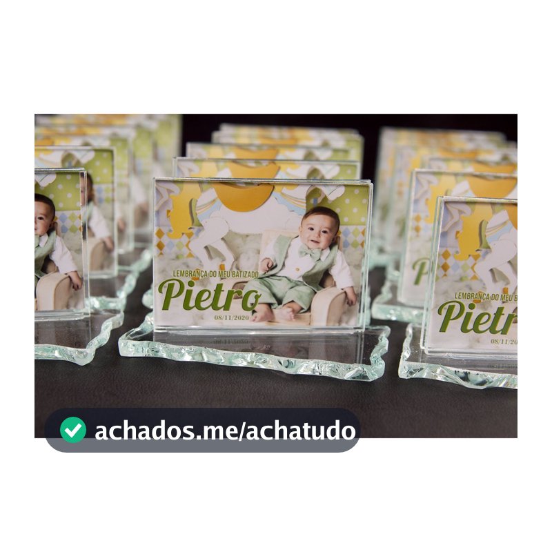 Porta Retrato de Vidro 5x7 - Lembrancinha - PERSONALIZADO