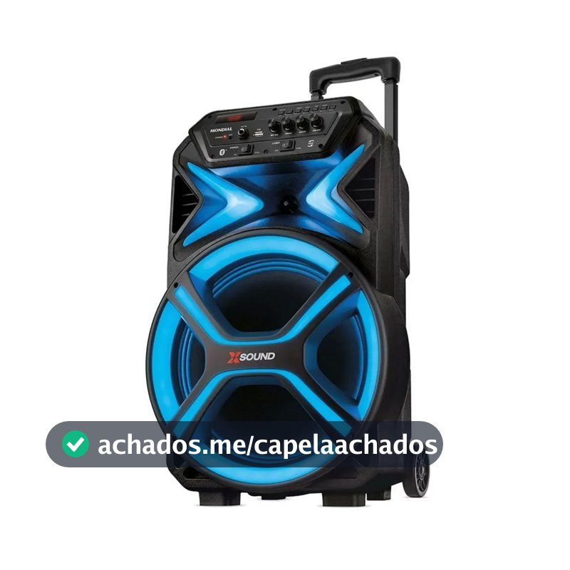 Caixa de Som Amplificadora Mondial CM-550-L com Led 550W