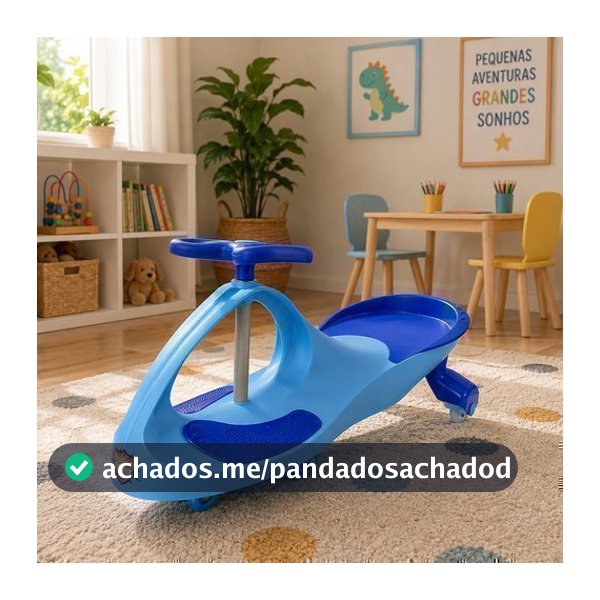 Carrinho Infantil Super-Car Giratório -Azul
