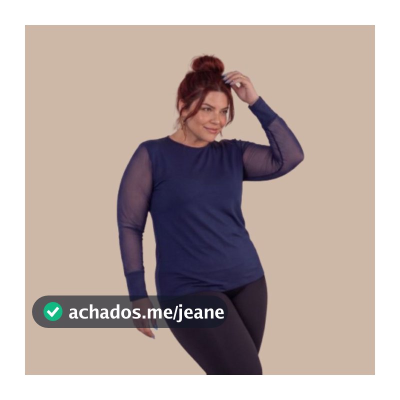 Blusa Manga Longa Tule Plus Size Mazal