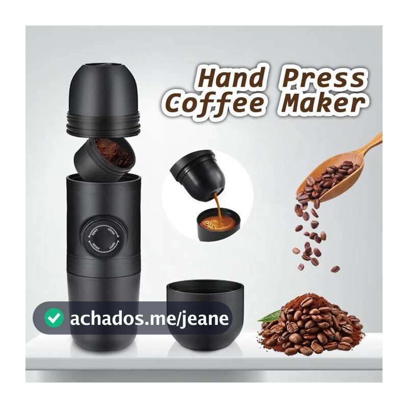 Cafeteira Expresso , Café Manual Para Viagem | Piquenique Portátil Da Cápsula Preta De 140ml