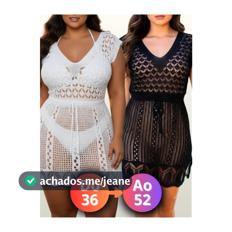 Saída de Praia Tricô do M ao G1 Curta Feminino Verão Moda Plus Size 2026