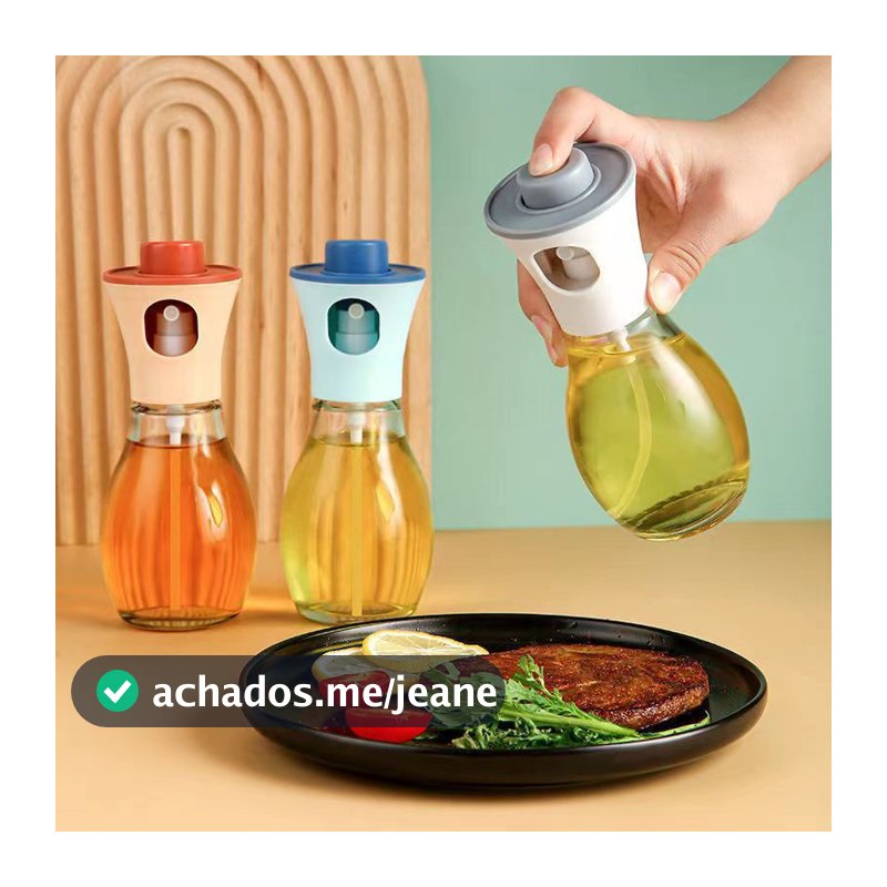 Pulverizador de azeite de cozinha 200ML,Spray Cozinha Vidro Air Fryer Salada Prático Pulverizador,Para óleo e vinagre