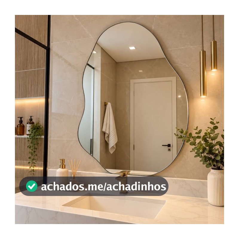 Espelho Orgânico Grande MODA DECOR BLOGUEIRA Espelho Vidro Abstrato Decoração Luxo Menor Preço