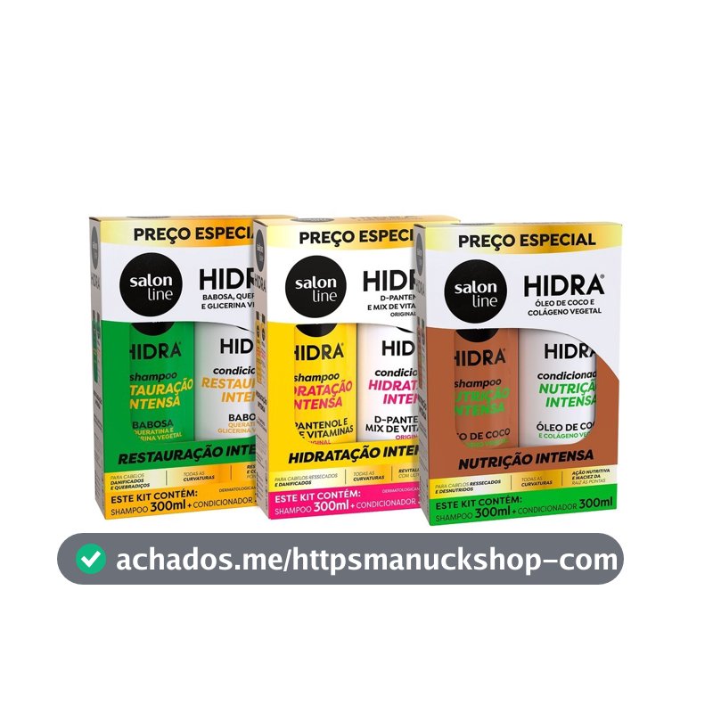 Cronograma Capilar Hidra Babosa, Original e Coco Salon Line