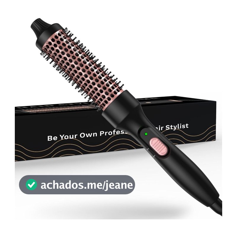 Escova De Cabelo Elétrica 32mm Thermal Brush Escova Alisadora Modelador De Cachos Bivolt