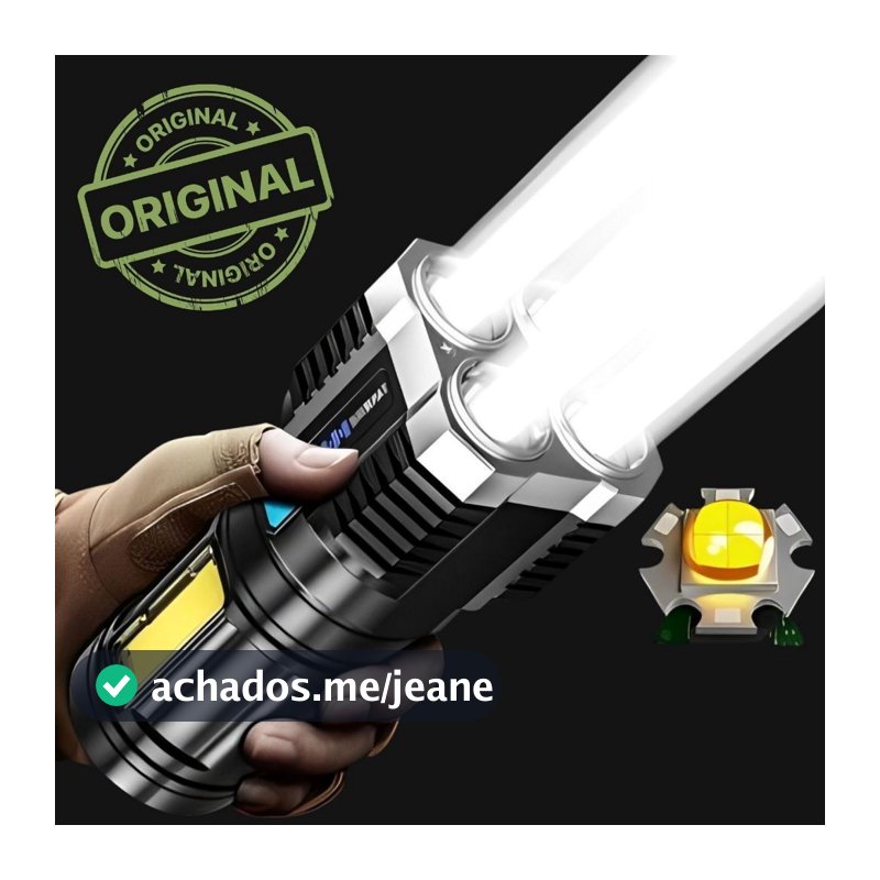 Lanterna MAIS forte do Led Potente 1500m 4 Recarregável Usb Portátil Ultra Brilhante Com Uso Externo De Longo Alcance