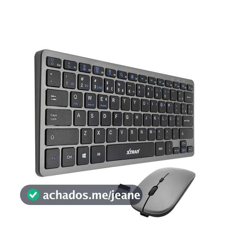 Kit Teclado e Mouse Sem fio Bluetooth Conexão 2.4ghz Recarregável HK8860