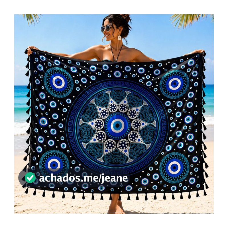 Canga Praia Feminina Saída de Praia Grande  Pareô Multiformas  Moda Praia