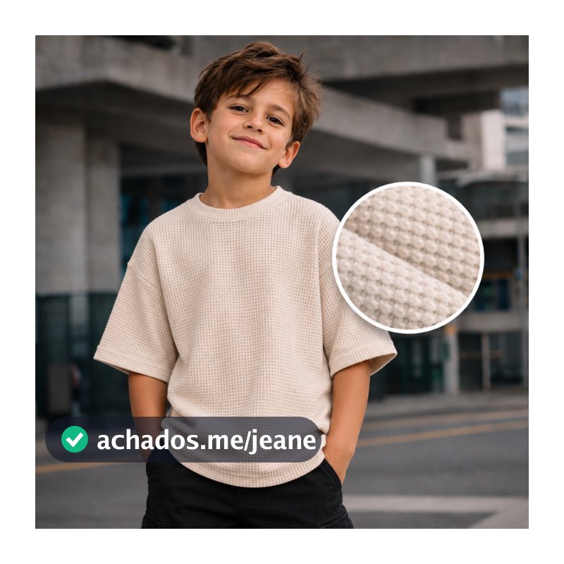 Camiseta texturizada menino Infantil Juvenil Estilosa