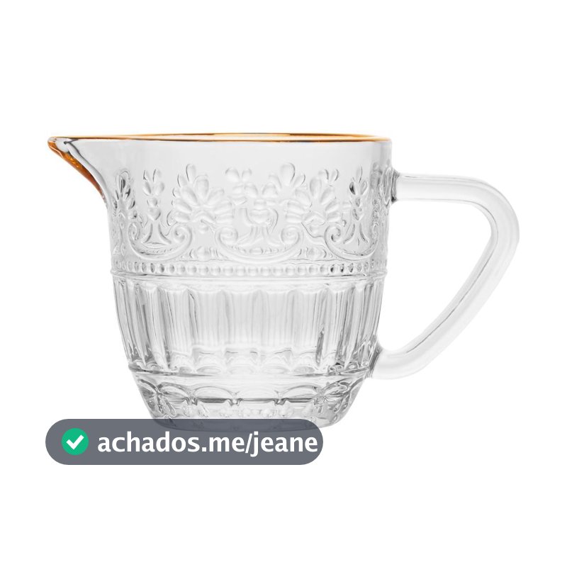 Leiteira Mauve com Fio de Ouro 230ml Cristal - Wolff