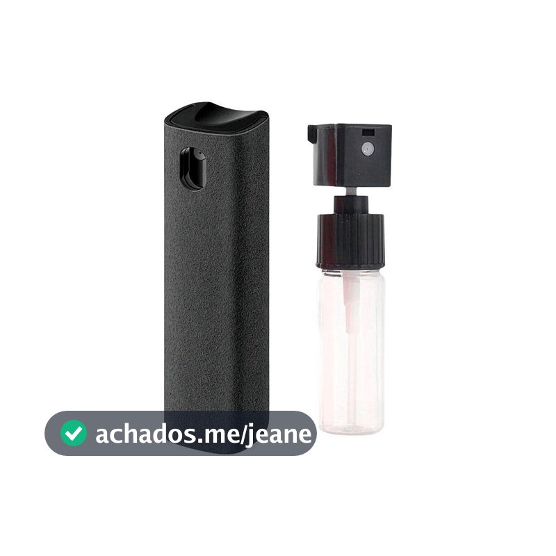 Gshield Spray Limpa Telas Flex Portátil 12ml com Limpador em Microfibra e Refil Reutilizável para Limpeza de Eletrônicos