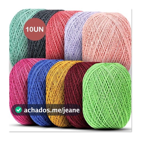 Kit 06 e 10 Fio Malu 8/4 Tex 295 500m Crochê Macio Colorido Premium Crochê Artesanato Pluma Barbante