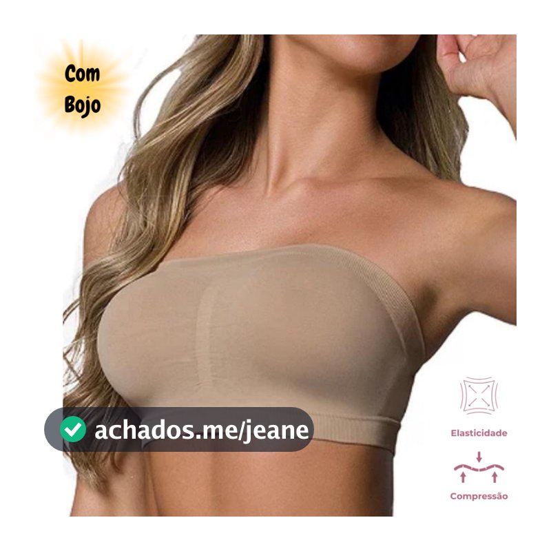Top Faixa com Bojo Feminino – Confortável, Não Marca e Ideal para Blusas de Alça Sutiã Tomara que Caia Sem Alça Básico