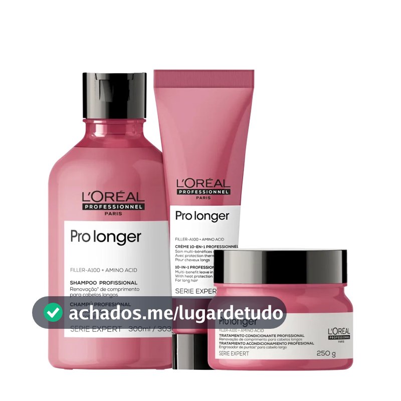 Kit Pro Longer Shampoo, Máscara e Leave 150ml - L'Oréal