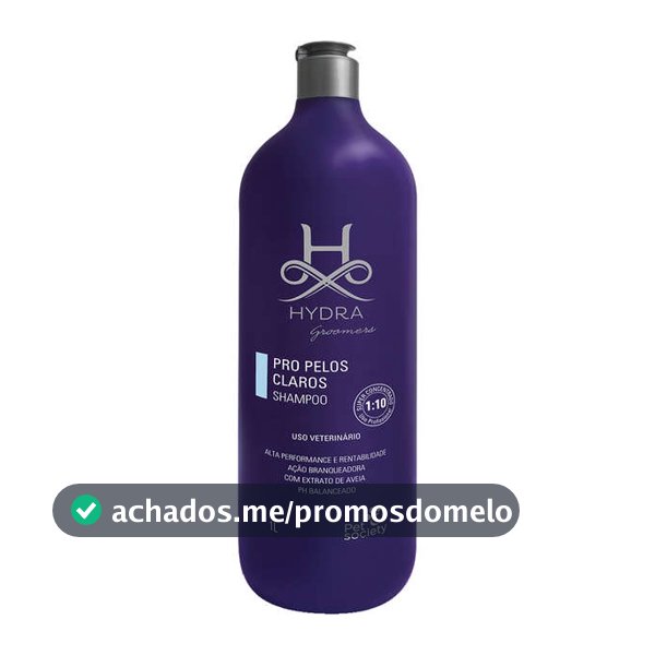Shampoo Pet Society Hydra Groomer Pelos Claros 1 Litro (1:10) Branqueador Cães E Gatos