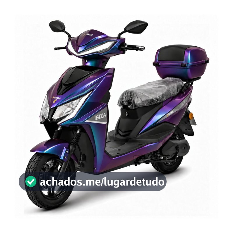 Scooter Elétrica Zurbe Ibiza 1000W Bateria LiFePO4 Removível 76.8V 23Ah Autonomia 50km 32km/h