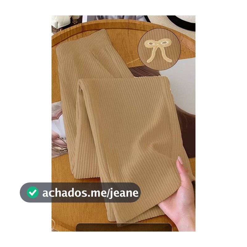 Calça Pantalona Feminina Tecido texturado Calça Feminino Cintura Alta Pantalona Elegante
