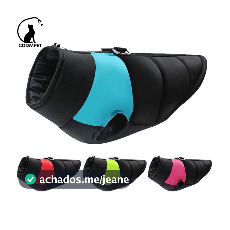 Casaco De Inverno Roupa De Cachorro Para Cães À Prova D'água Colete Acolchoado Com Zíper Jaquetas