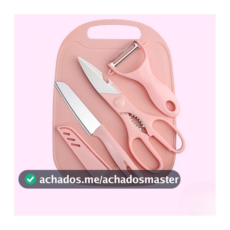 Kit Utensílios de Cozinha 4 Peças Rosa Silicone Antiaderente Espátula Colher Concha Utensílios Culinária