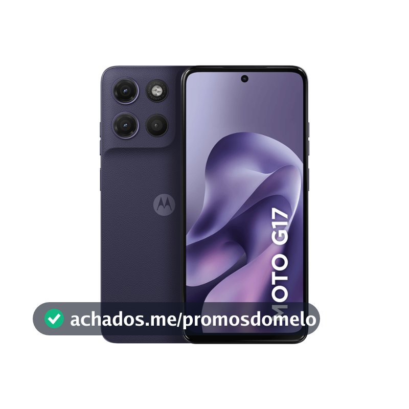 Smartphone Motorola Moto G17 256GB, 4G, 12GB RAM Boost, Tela 6.7 FHD+, Câm. 50MP - Roxo