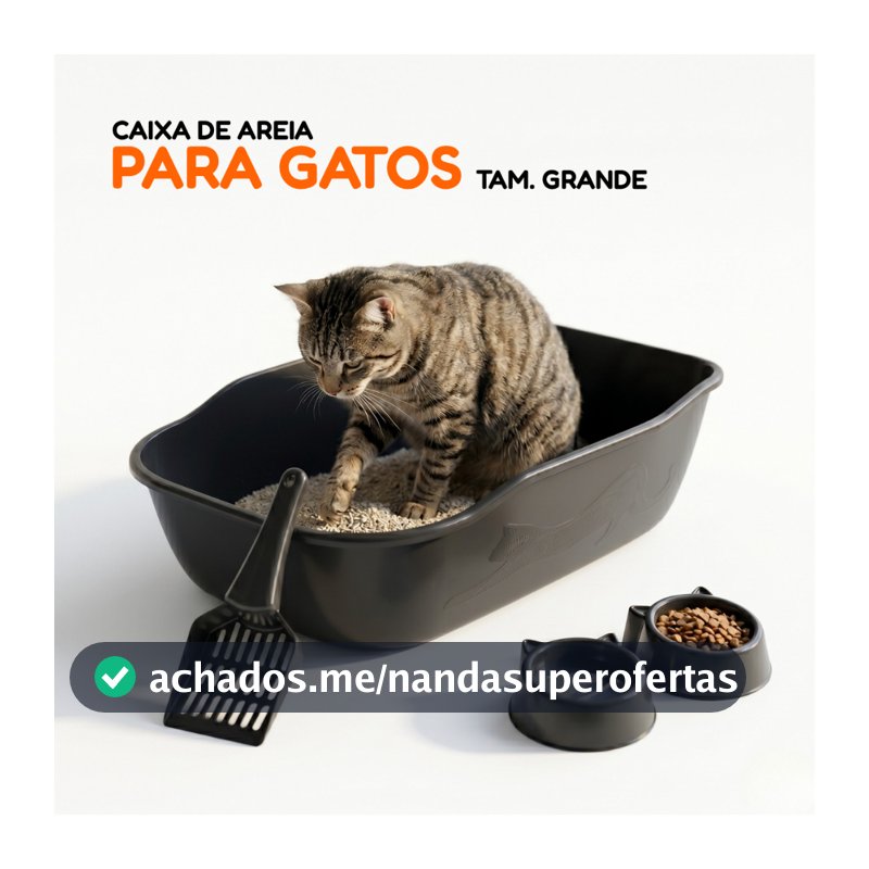 Kit Caixa de Areia para Gatos Pet Grandes Banheiro Sanitario Bandeja Furba Durapets