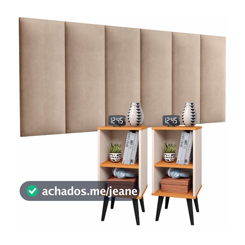 Conjunto Quarto Bidê  2 Mesa de Cabeceira e 1 Cabeceira Casal 1,40 Varias Cores