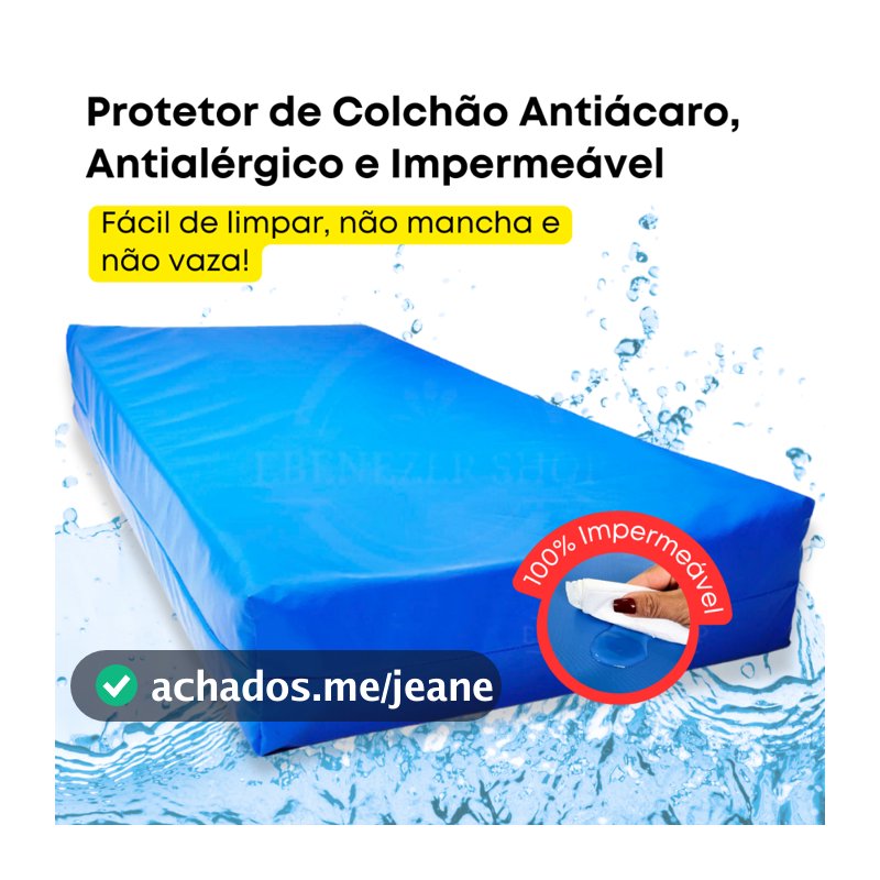 Capa de Colchão Impermeável Hospitalar Protetor de Colchão Solteiro Anti Alérgica Anti Ácaros