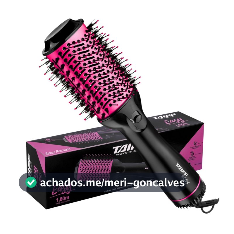 Escova secador Modeladora Taiff Oval Easy Pink Original