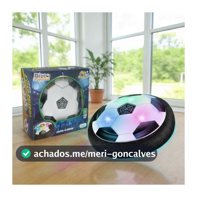 Bola Futebol Flutuante LED Elétrica Hover Disco Crianças Indoor