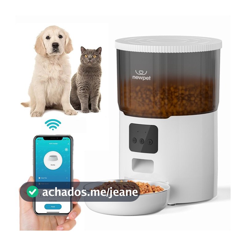 4L Alimentador Automático De Alimentação Smart Para Animais De Estimação/Cães/Gatos/Smartphone/App Pet/Gravador De Voz