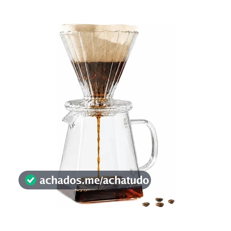 Cafeteira Manual De Vidro 500ml Wolff Transparente
