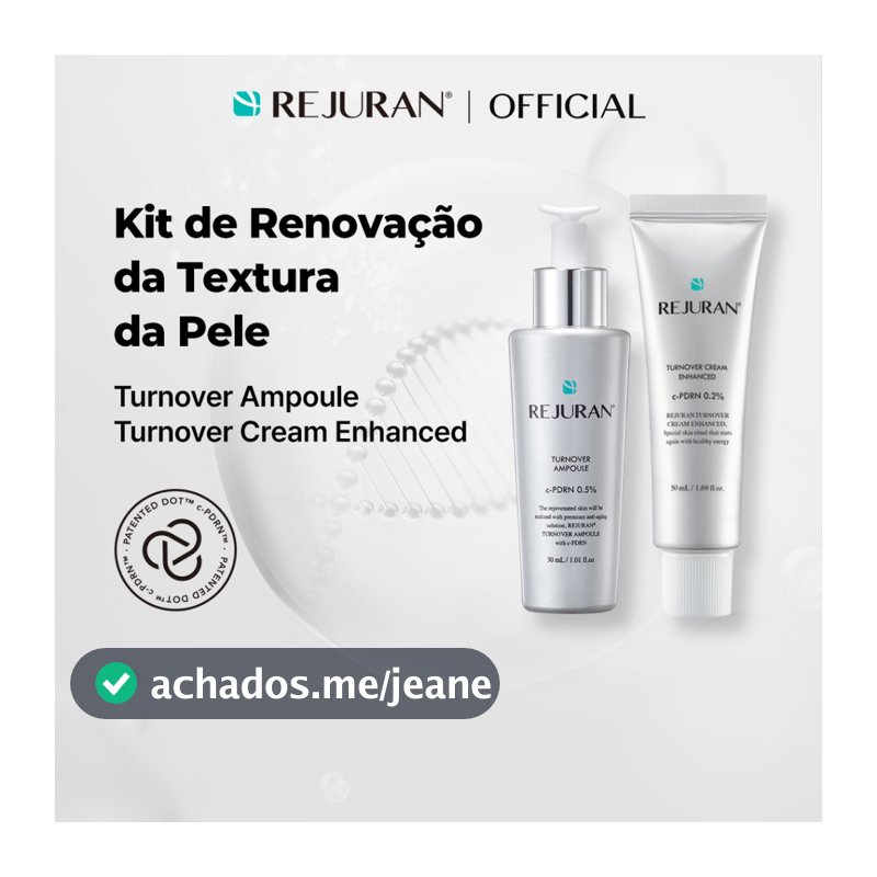 [REJURAN] Kit Renovação da Textura da Pele (Sérum Turnover 30mL + Turnover Cream Enhanced 50mL)
