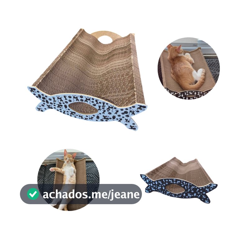 Arranhador Cama Para Gatos Grande Dura 2x Mais  Base Mdf Reversivel Grande Evita Arranhar Sofà
