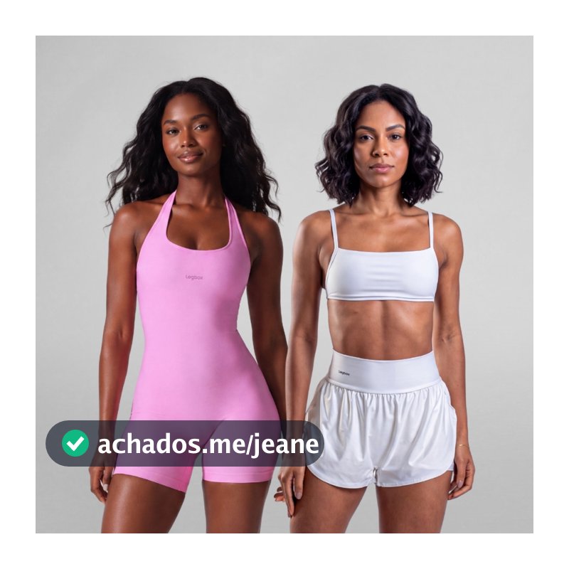 Kit Macaquinho Up + Top Minimal Fitness Zero Transparência Legbox  Academia Treino Corrida Ginastica