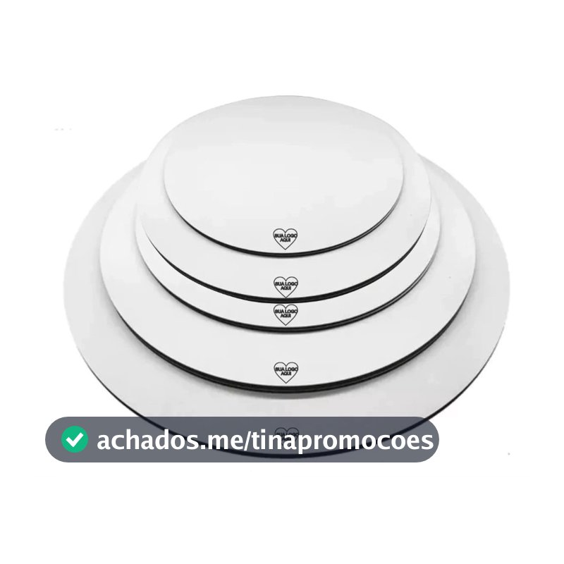 Kit Cakeboard MDF Branco 3mm Prato para Bolo Confeitaria Personalizado Base para Bolo MDF