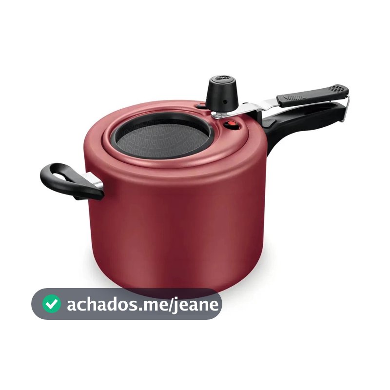 Panela de Pressão 4,5L Com Visor Fechamento Interno Antiaderente MTA CORES