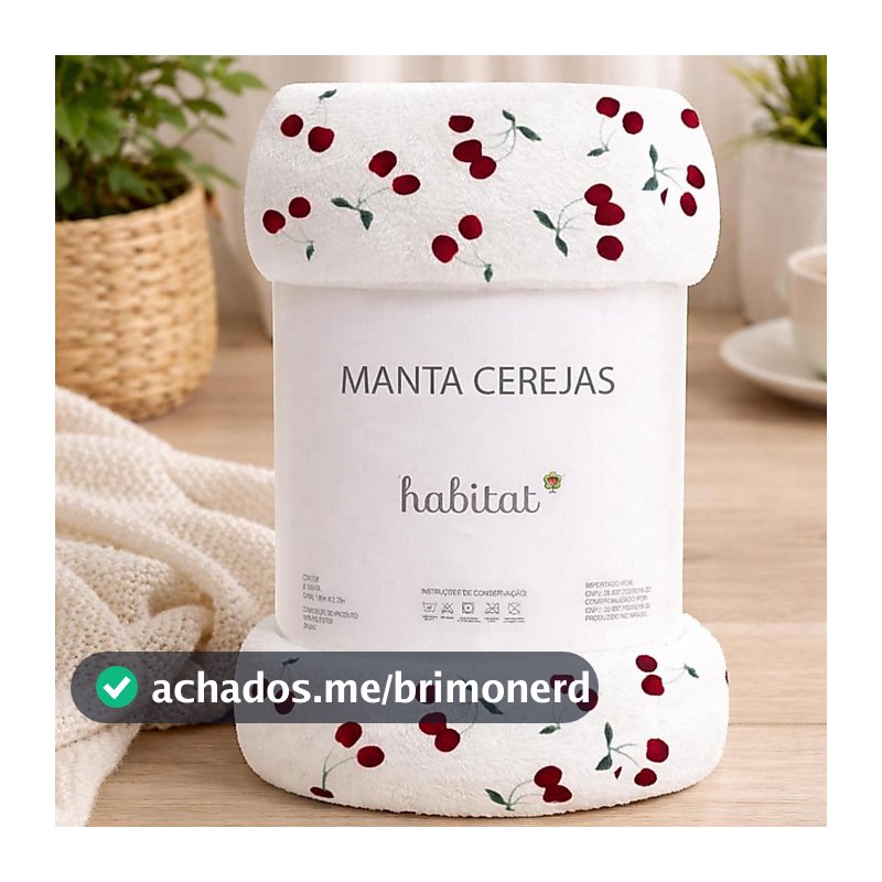 Manta Cobertor Microfibra Casal Queen Super Quentinha Toque Macio Cereja Habitat