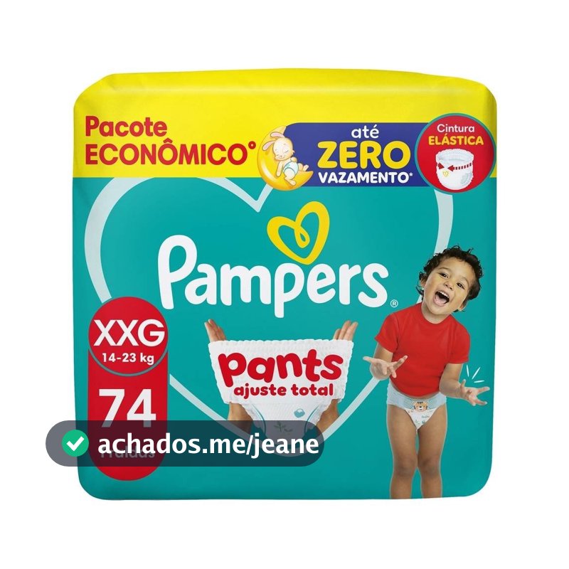 Fralda Pampers Pants Ajuste Total Xxg 74 Unidades