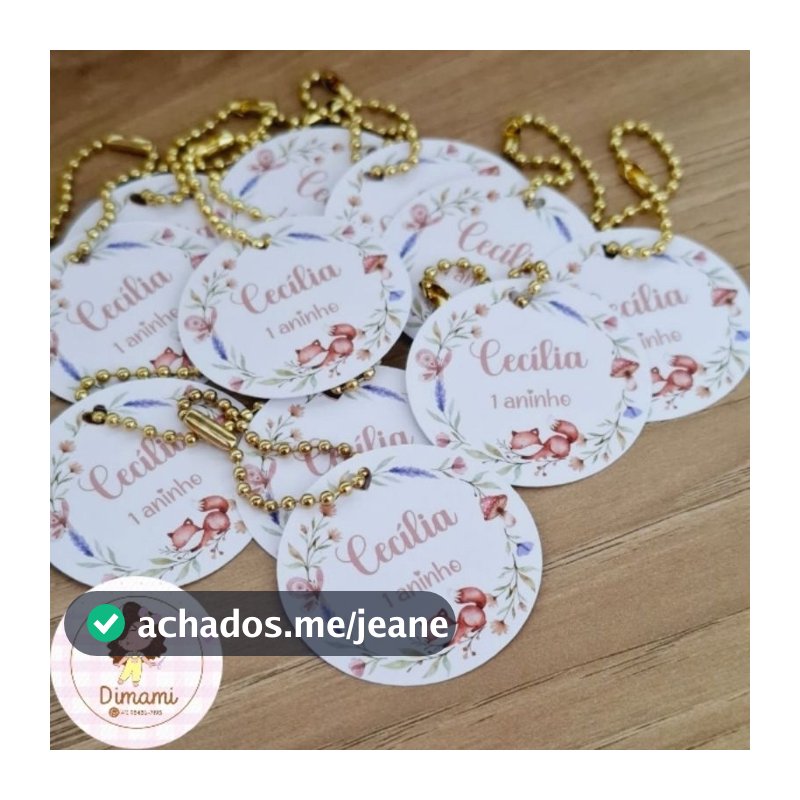 🌿✨ Kit com 24 a 96 Tags Personalizadas – Bosque Encantado / Floresta Encantada ✨🦊