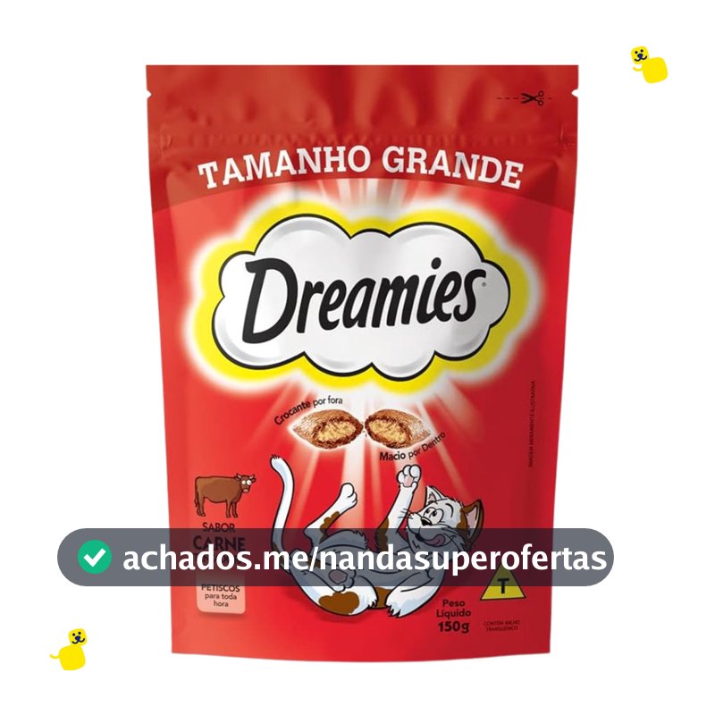 Petisco para Gato Dreamies Gato Snacks para Gatos Petisco Dreamies Gato Dreamies 150g Carne