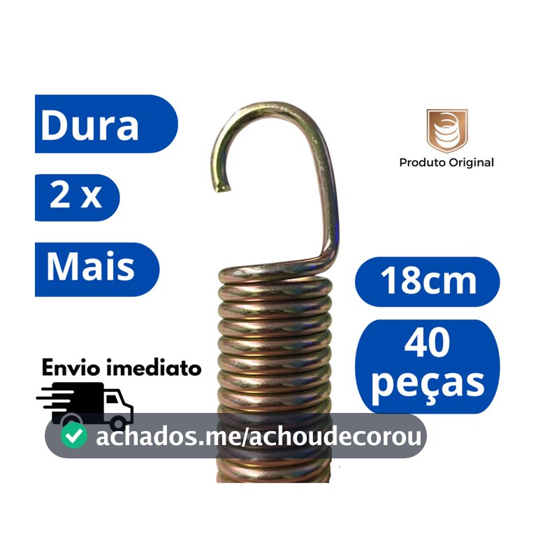 Molas douradas 18cm para Cama Elástica 3,05m e 4,27m Alta resistência, segurança e durabilidade