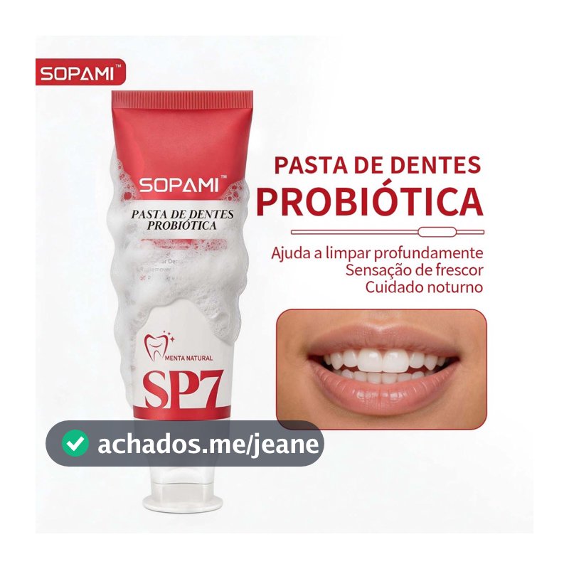 SOPAMI SP7 Pro Creme Dental Menta 120g - Dentes Limpos HáLito Fresco Adequado para período noturno - 1/2/3tubos