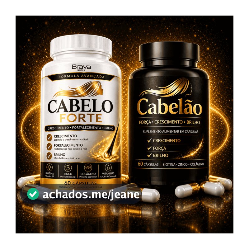 Combo Cabelão Nutrição Profunda para Seus Fios | 60 cápsulas | Envio imediato