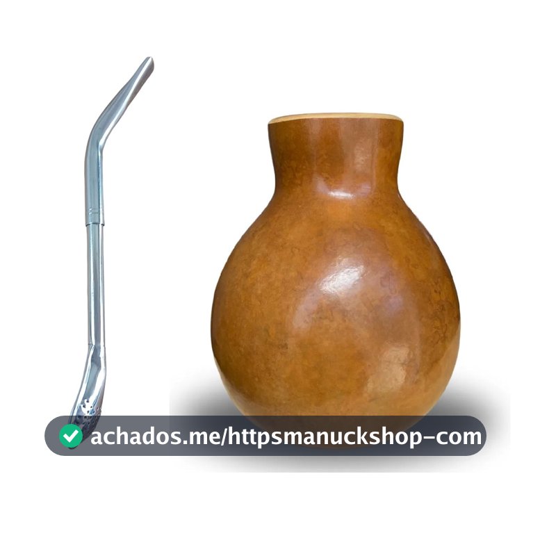 Cuia De Porongo Cabaça Chimarrão GETULINHO Bomba Aço inox
