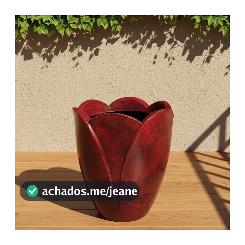 Vaso para Plantas Luxo Tulipa G em Polietileno Design Moderno, Leve Ideal para Decoração Jardinagem