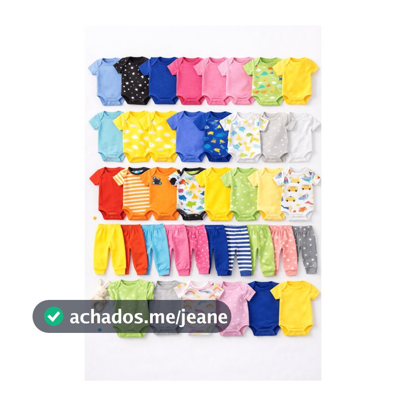 Kit 6 Peças Enxoval Bebê - Body e Calça Mijão 100% Algodão - Menino/Menina e Neutro - Roupa Recém Nascido Maternidade