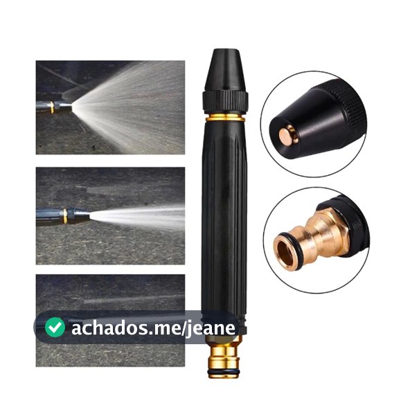 Kit 3 Em 1 Bico Alta Pressão Para Mangueira + Conector Top