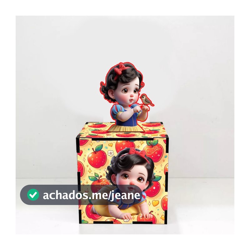Branca de neve baby , 10 centro de mesa caixa em MDF .  lembrancinha aniversário