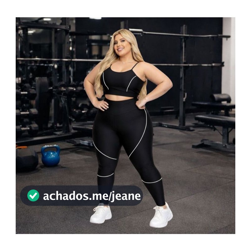 Conjunto Academia Fitness Top C/bojo e Calça Plus Size G1 G2 G3 Confortável SUPLEX